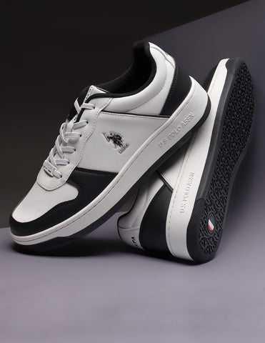 Buy U.S. POLO ASSN. Black Polyurethane Regular Lace Up Mens Sneakers |  Shoppers Stop